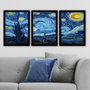 Wallity Cuadro Decorativo Enmarcado de Vincent van Gogh (3 Piezas)